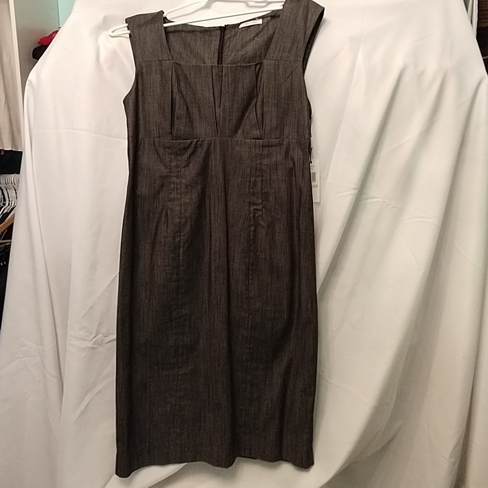 Calvin Klein shift dress black chambray